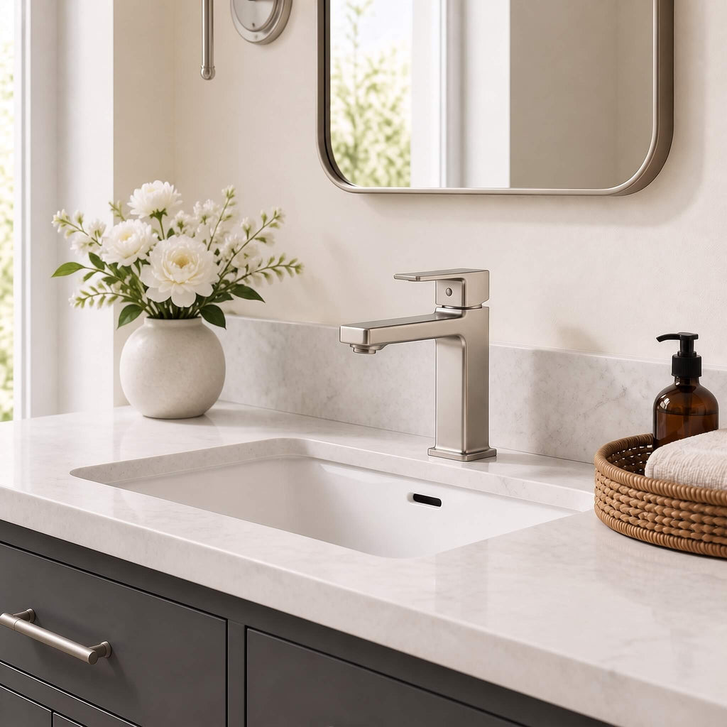 Modern Single-Hole Single-Handle Bathroom Sink Faucet