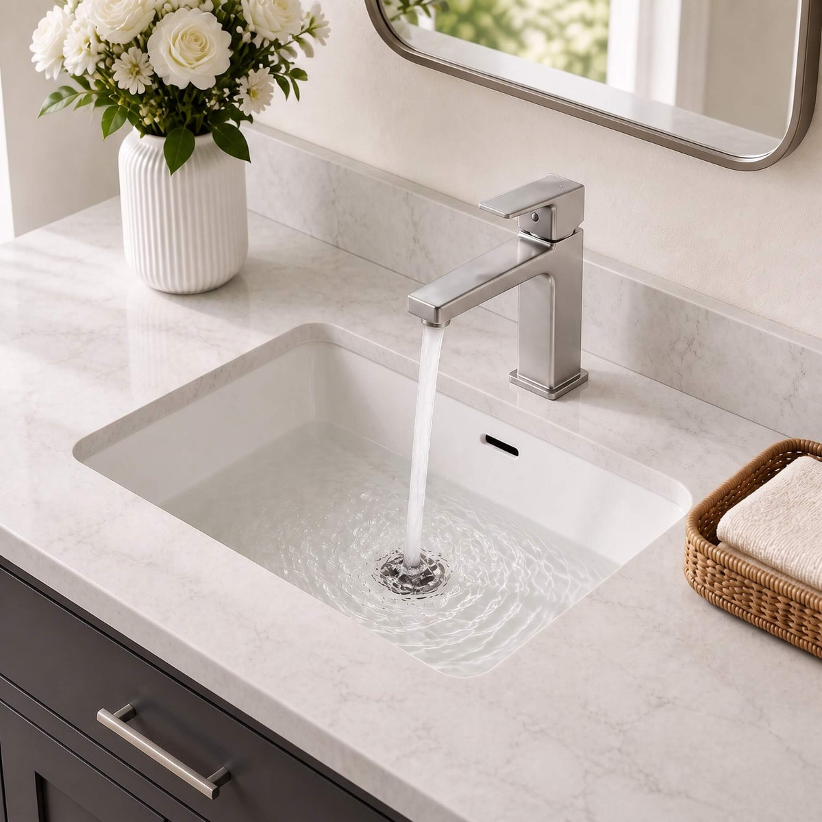 Modern Single-Hole Single-Handle Bathroom Sink Faucet