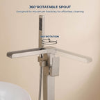 Fast-Filling Waterfall Freestanding Tub Faucet with Hand Shower