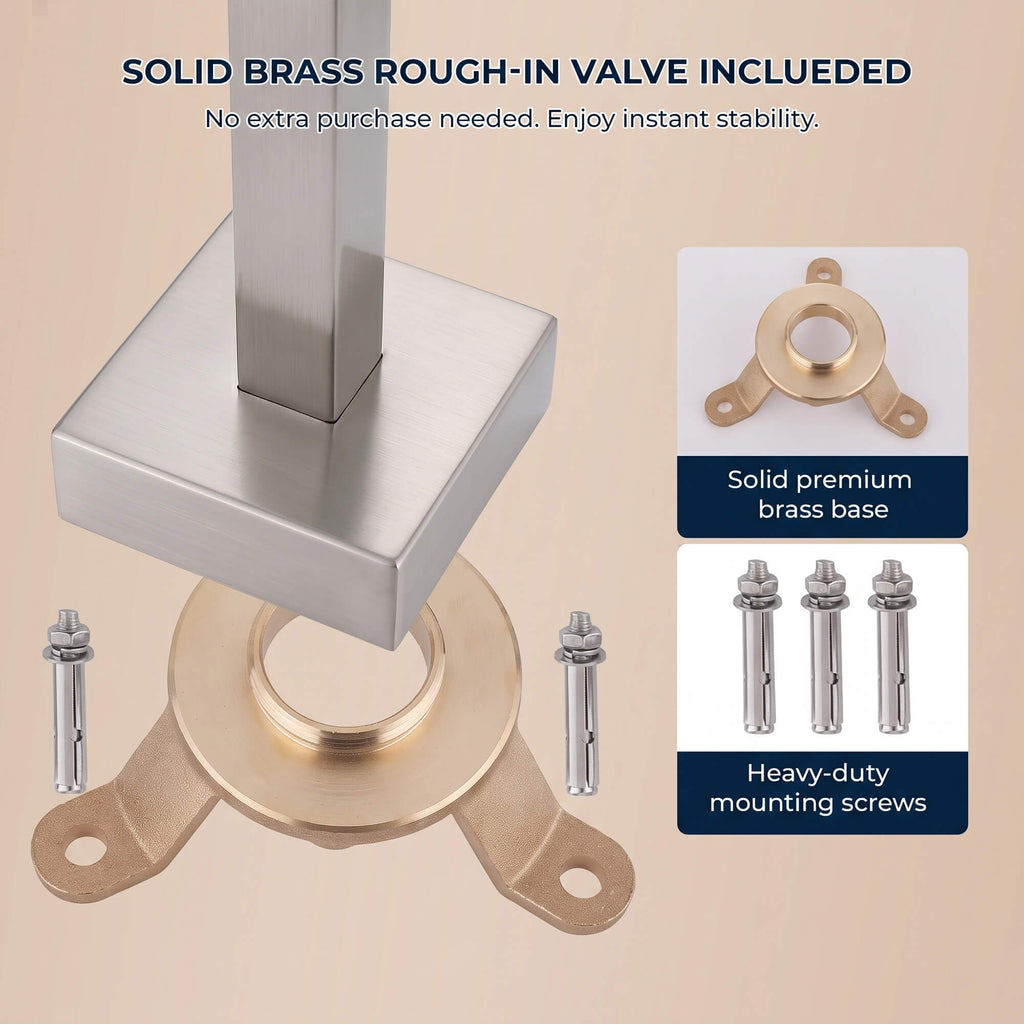 Fast-Filling Waterfall Freestanding Tub Faucet with Hand Shower