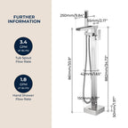 Fast-Filling Waterfall Freestanding Tub Faucet with Hand Shower