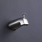 Modern Round Rain Shower System with 5-Function Spray and Integrated Tub Spout
