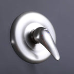 Modern Round Rain Shower System with 5-Function Spray and Integrated Tub Spout