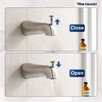 Modern Round Rain Shower System with 5-Function Spray and Integrated Tub Spout