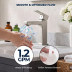 Modern Single-Hole Single-Handle Bathroom Sink Faucet