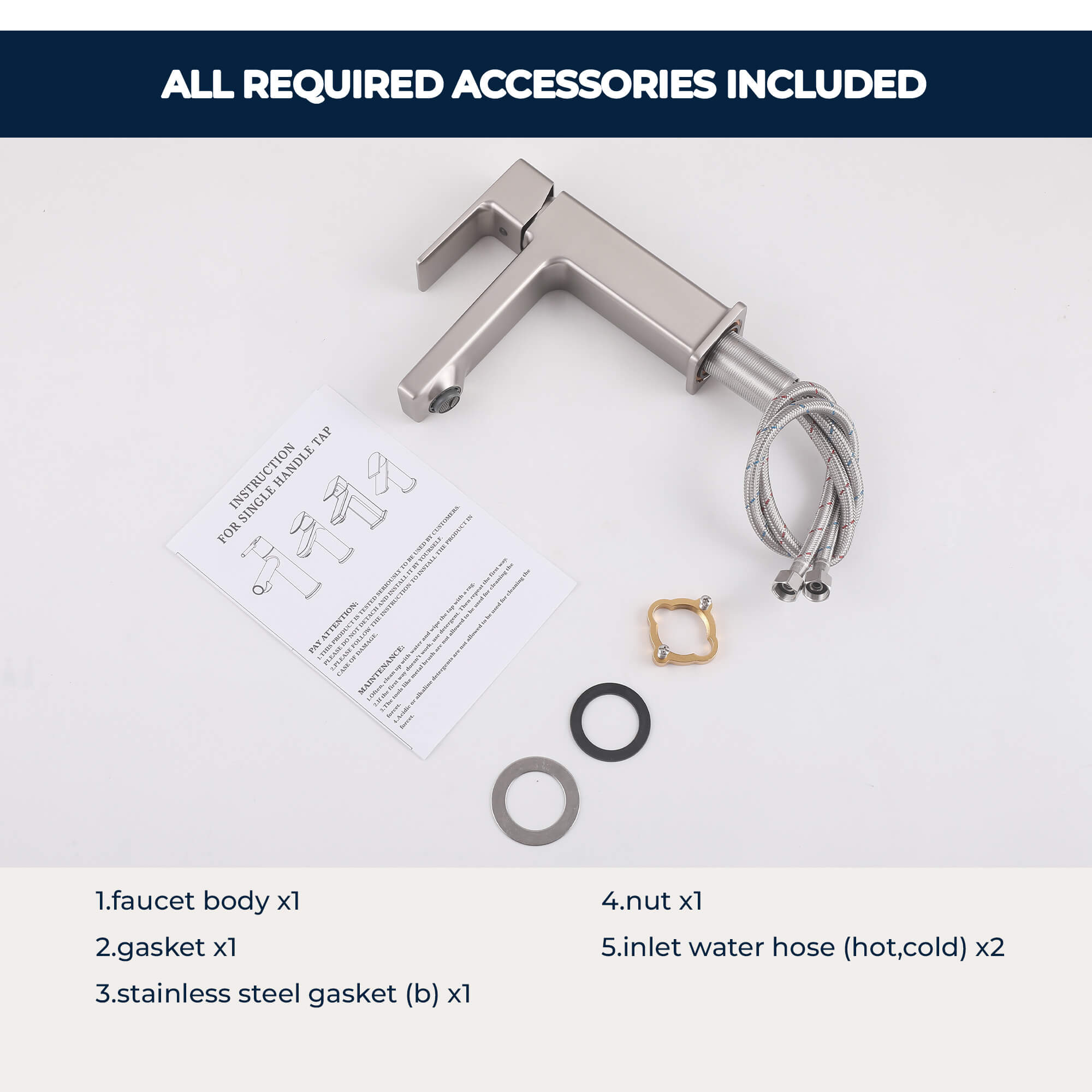 Modern Single-Hole Single-Handle Bathroom Sink Faucet