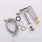 Modern Streamlined Flat-Spout Solid Brass Basin Faucet