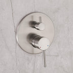 Minimalist  Pressure-Balanced Dual-Head Shower System with Swivel Rain Head