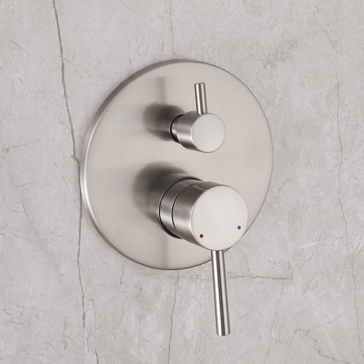 Minimalist  Pressure-Balanced Dual-Head Shower System with Swivel Rain Head