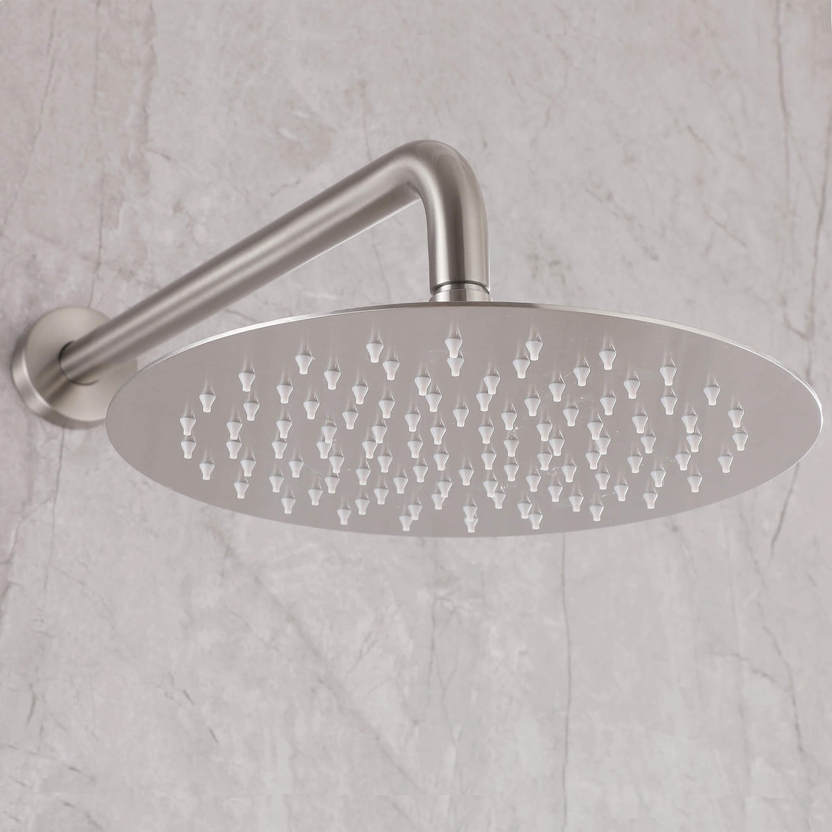 Minimalist  Pressure-Balanced Dual-Head Shower System with Swivel Rain Head