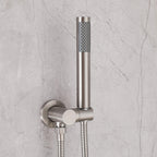 Minimalist  Pressure-Balanced Dual-Head Shower System with Swivel Rain Head
