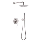 Minimalist  Pressure-Balanced Dual-Head Shower System with Swivel Rain Head