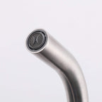 316 Stainless Steel Gooseneck Freestanding Tub Faucet with Thermostatic Control & High-Flow Spout