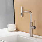 Smart Kitchen Faucet with Temperature Display & 3-Function Pull-Out Sprayer