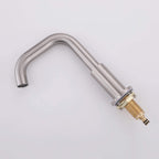 Brass 180° Swivel Gooseneck Spout Widespread Bathroom Faucet with Dual Handles
