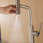 Smart Kitchen Faucet with Temperature Display & 3-Function Pull-Out Sprayer