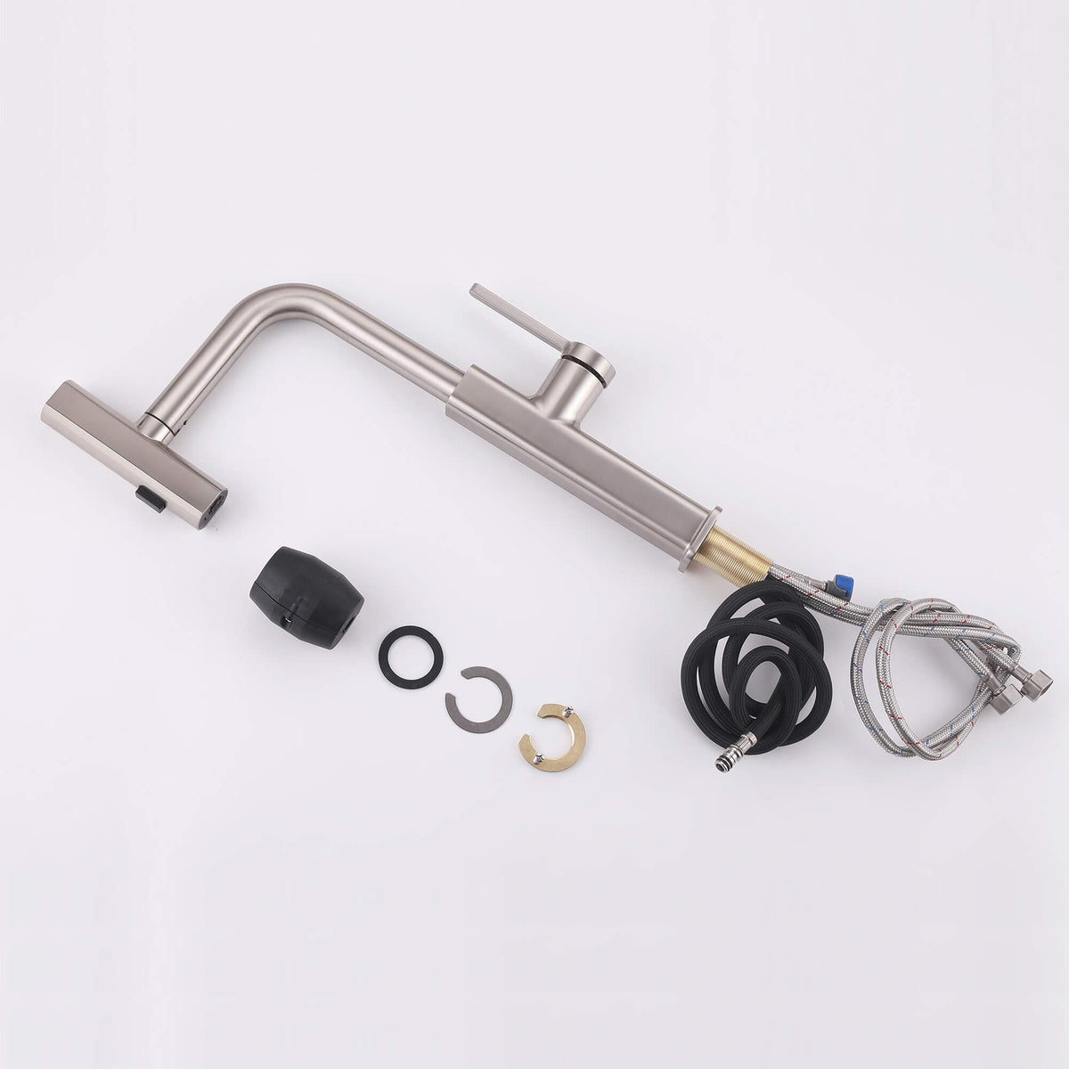 Smart Kitchen Faucet with Temperature Display & 3-Function Pull-Out Sprayer