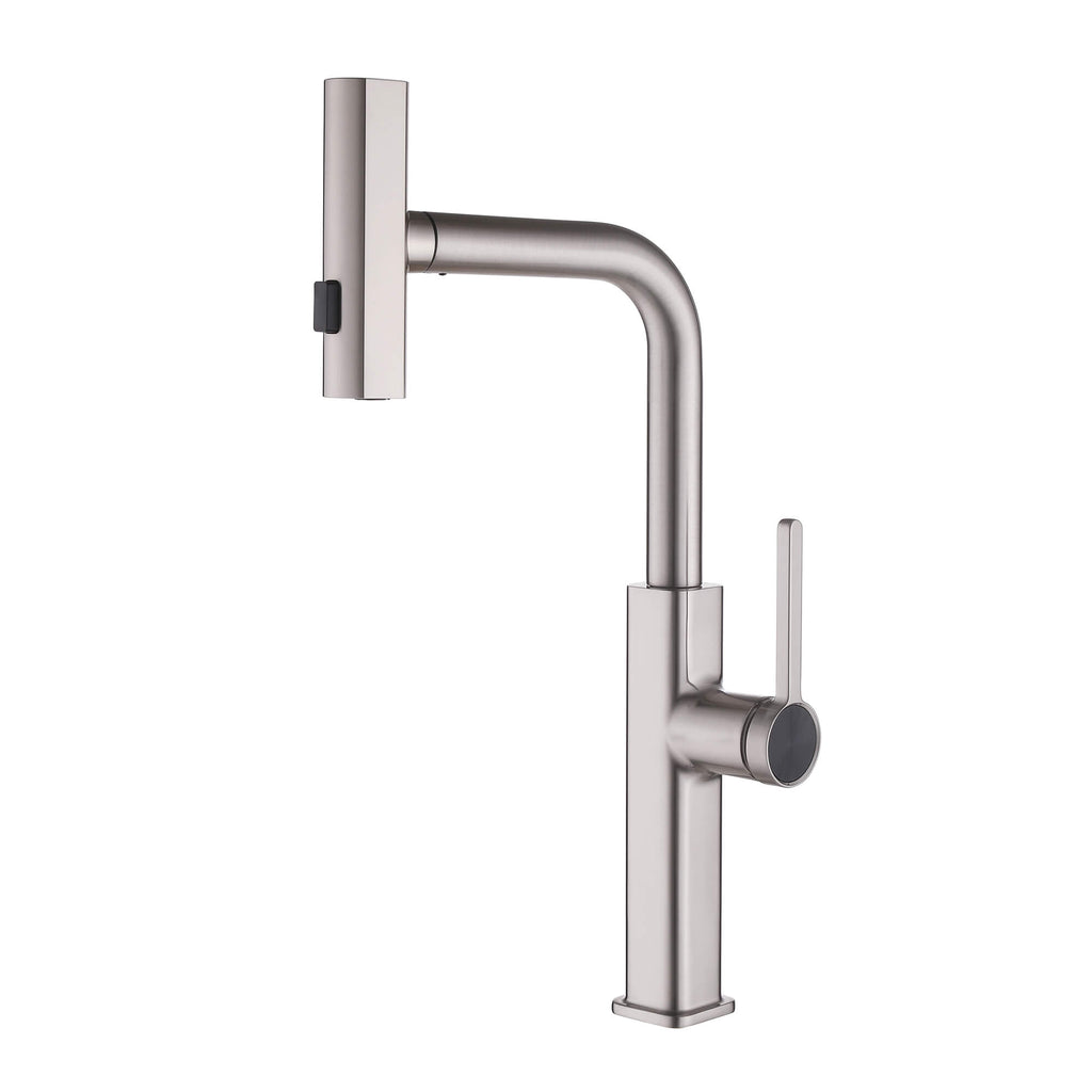Smart Kitchen Faucet with Temperature Display & 3-Function Pull-Out Sprayer