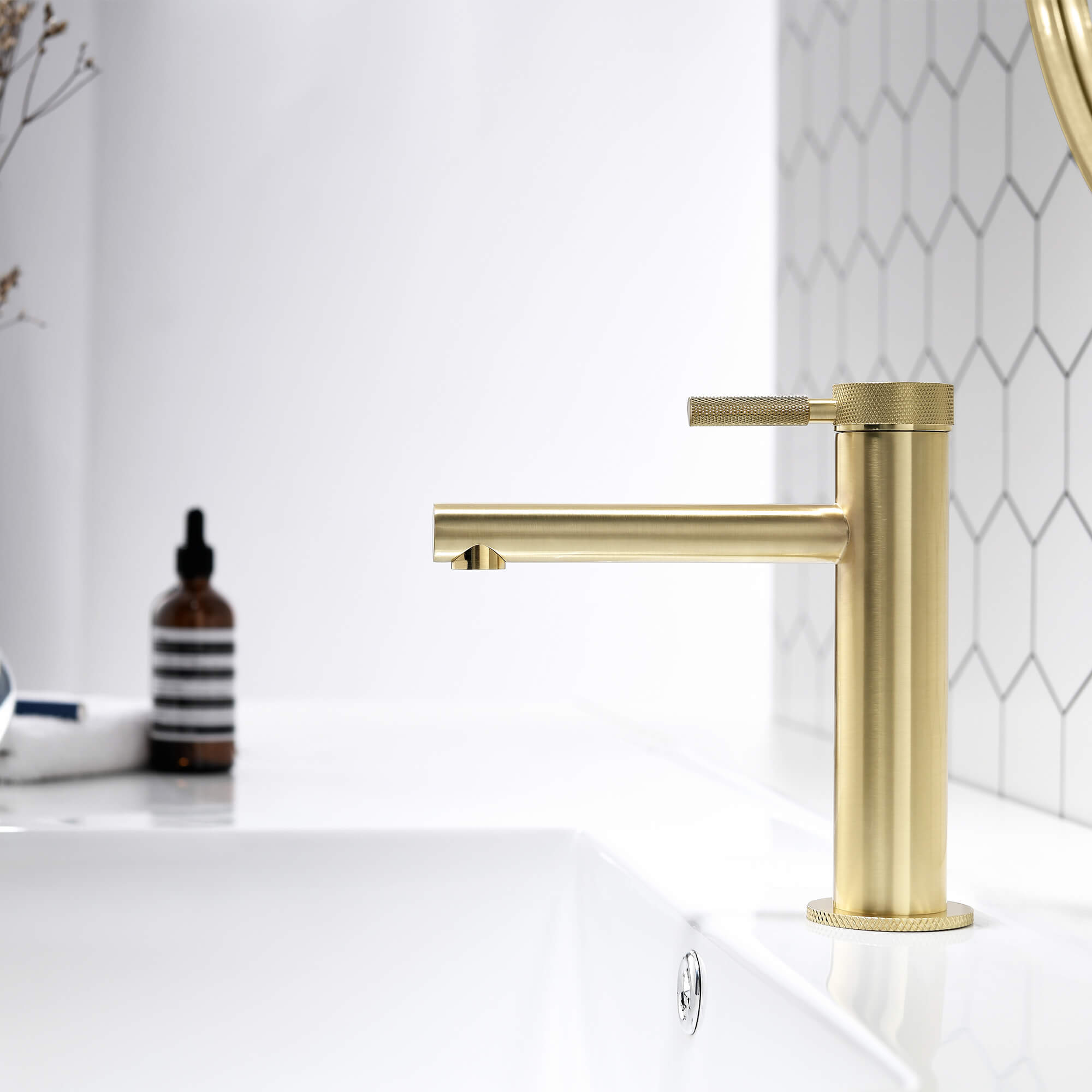 Roman Mounted Smooth 2-Functions Bathroom Sink Faucet