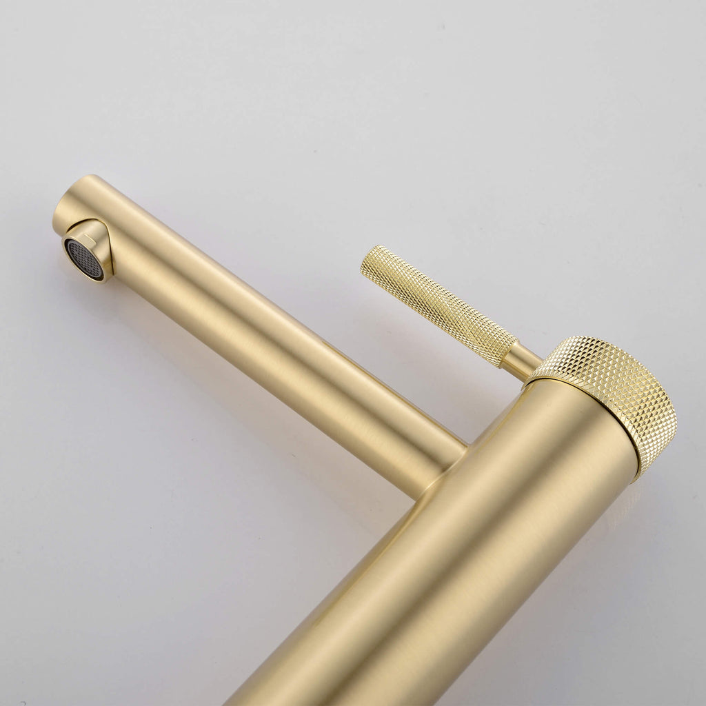 Roman Mounted Smooth 2-Functions Bathroom Sink Faucet