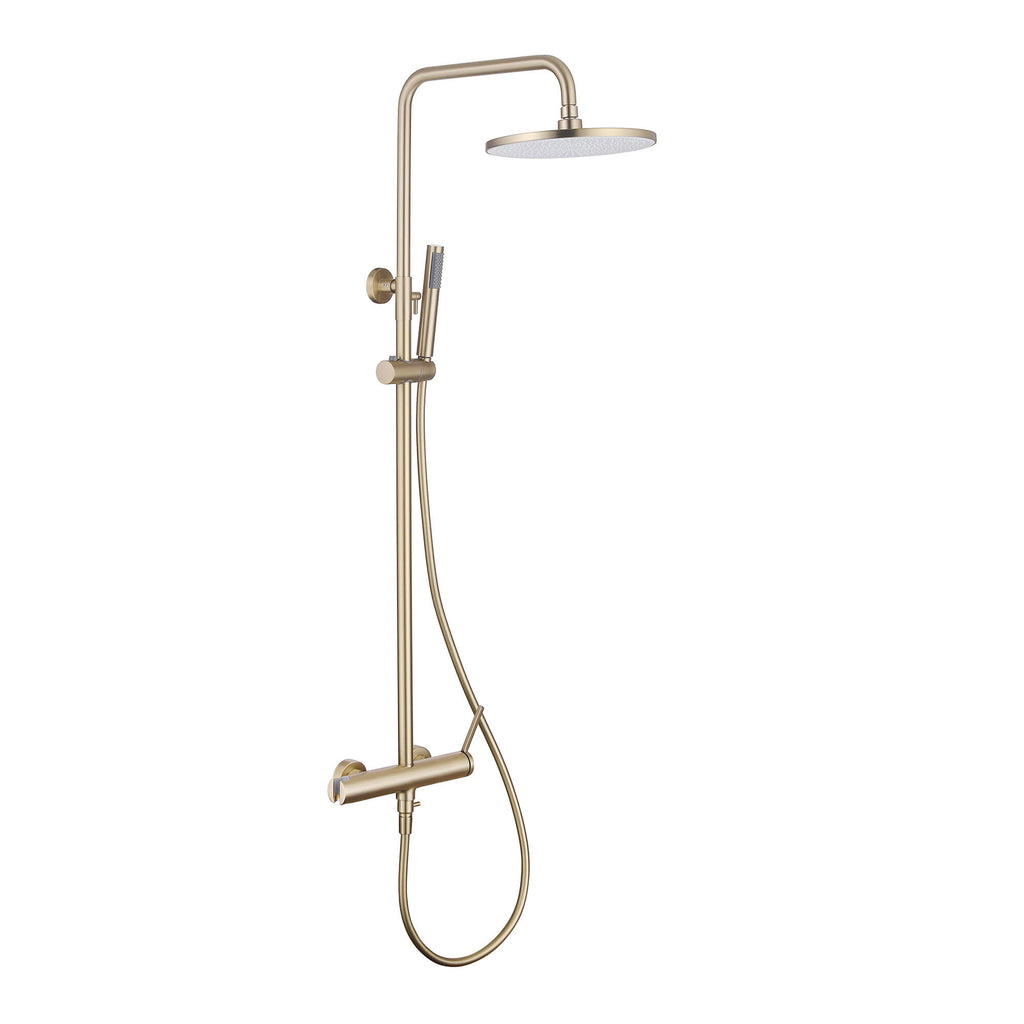 Wall Mounted Rain Shower Head With Adjustable Handheld Slide Bar Shower System