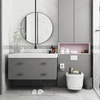 Ceiling-Mounted Basin Faucet with Floating Teardrop Spout and Deck Control Valve