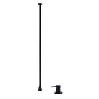 Ceiling-Mounted Basin Faucet with Floating Teardrop Spout and Deck Control Valve