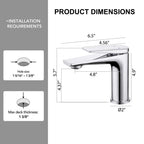 Modern Streamlined Flat-Spout Solid Brass Basin Faucet