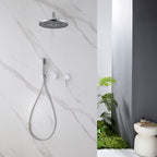 2-Functions Dual-Head Shower System with Thin Circular Rainfall Head