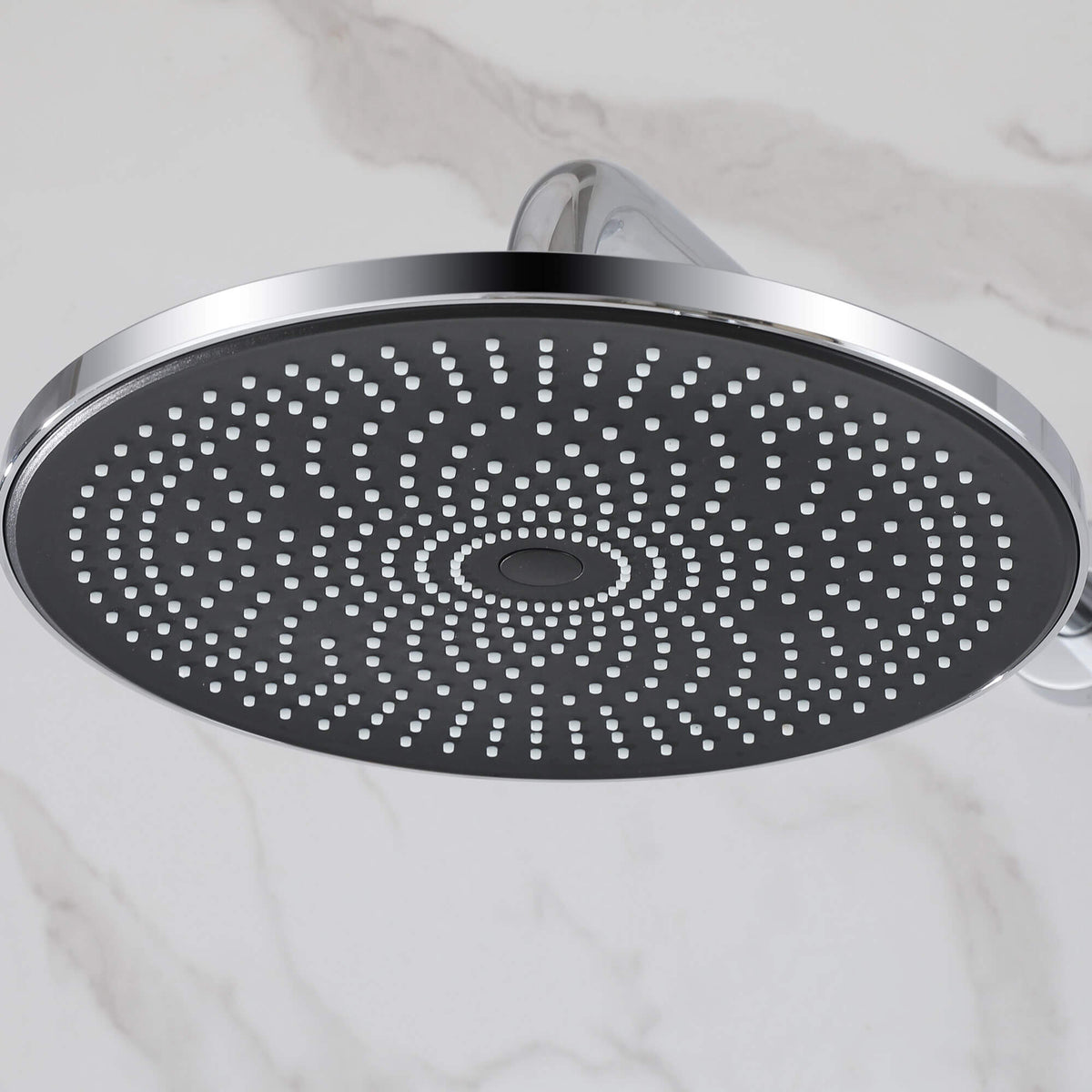 2-Functions Dual-Head Shower System with Thin Circular Rainfall Head