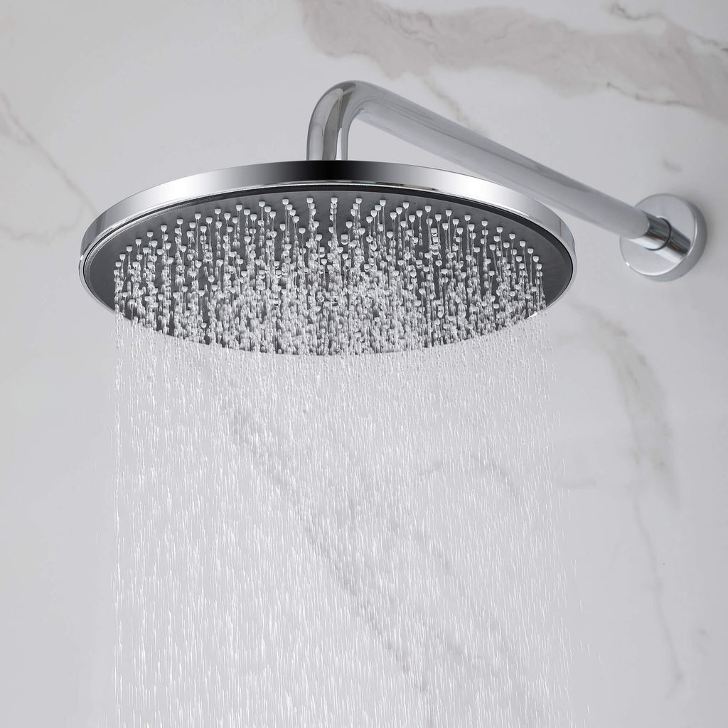 2-Functions Dual-Head Shower System with Thin Circular Rainfall Head