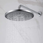 2-Functions Dual-Head Shower System with Thin Circular Rainfall Head