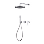 2-Functions Dual-Head Shower System with Thin Circular Rainfall Head