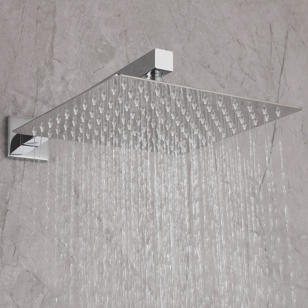 Concealed Tub Shower System with Fold-Away Tub Spout & 3-Function Hand Shower