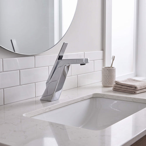 8.16" Brass Modern Single-Hole Bathroom Sink Faucet with 5° Angled Spout