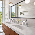 Brass Modern Single-Hole Bathroom Sink Faucet with 5° Angled Spout