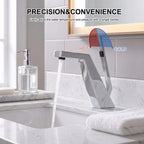 Brass Modern Single-Hole Bathroom Sink Faucet with 5° Angled Spout
