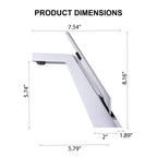 Brass Modern Single-Hole Bathroom Sink Faucet with 5° Angled Spout