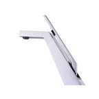 Brass Modern Single-Hole Bathroom Sink Faucet with 5° Angled Spout