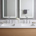 Brass Raised-Arch Widespread Bathroom Faucet with Cross Handles