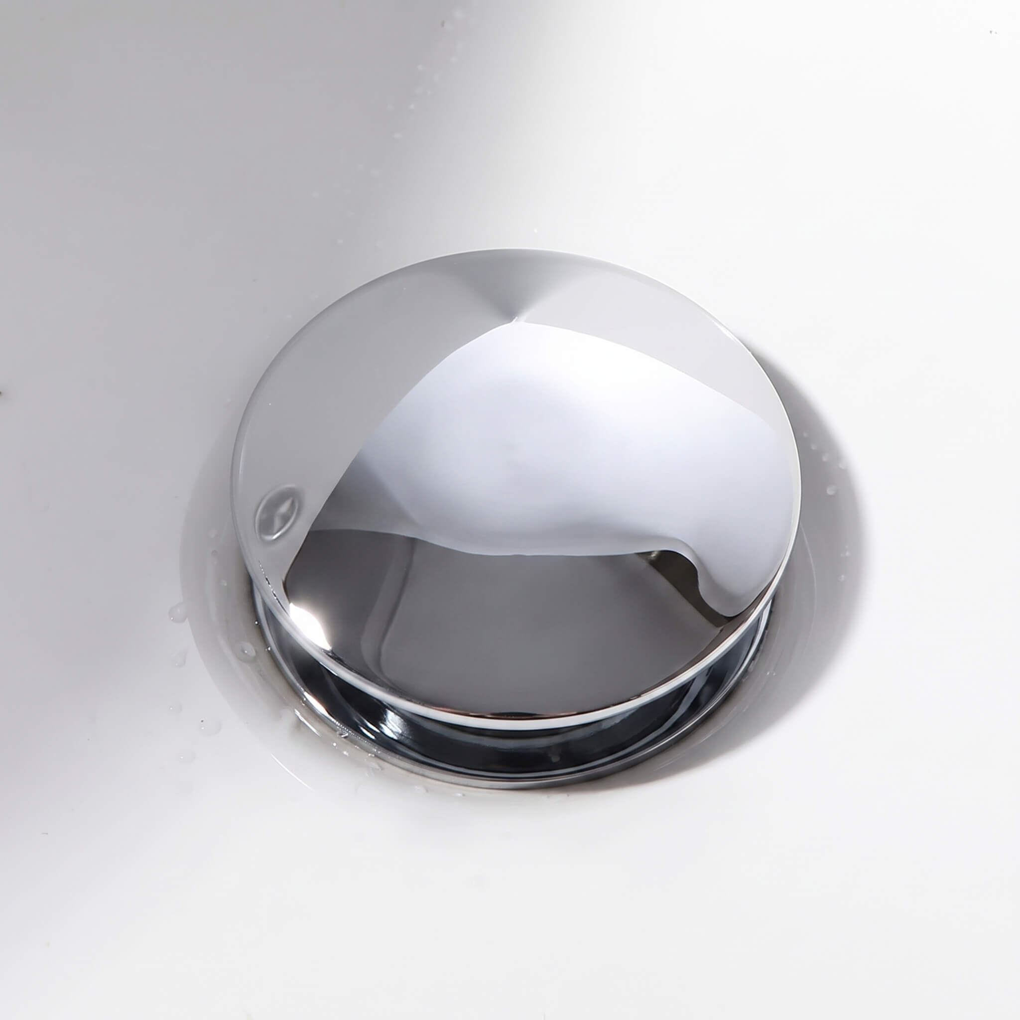 Wide‑Top Pop-Up Drain for Bathroom Sinks with Overflow