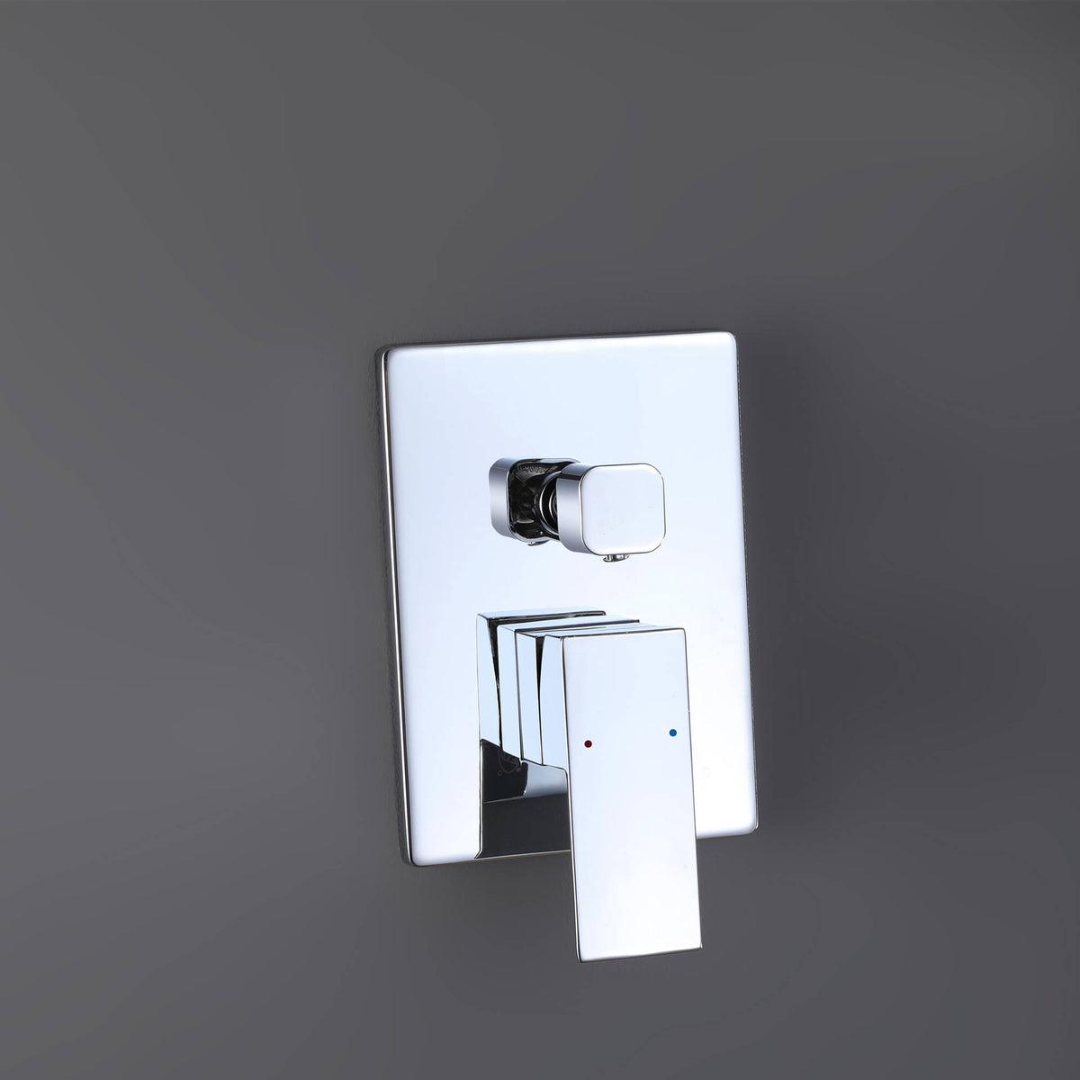 Minimalist Dual-Outlet Shower System with Ultra-Thin Square Rain Head and Linear Hand Shower