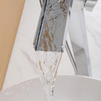 Cube Modern Solid Brass Freestanding Tub Filler Faucet with Hand Shower