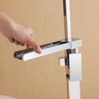 Cube Modern Solid Brass Freestanding Tub Filler Faucet with Hand Shower