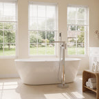 Fast-Filling Waterfall Freestanding Tub Faucet with Hand Shower