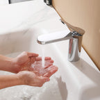 Modern Minimalist High-Flow Basin Faucet with Rigid Flat Spout