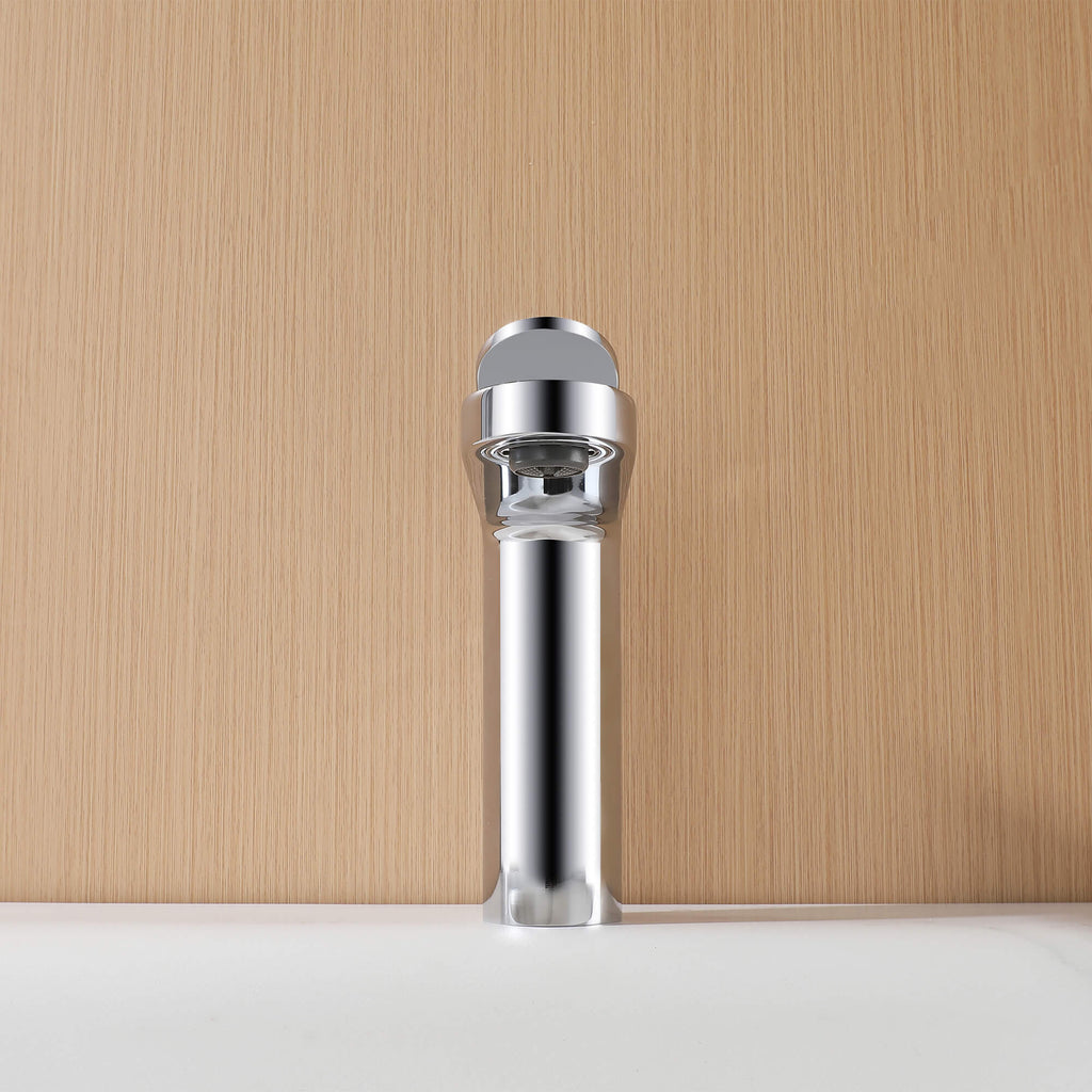 Modern Minimalist High-Flow Basin Faucet with Rigid Flat Spout