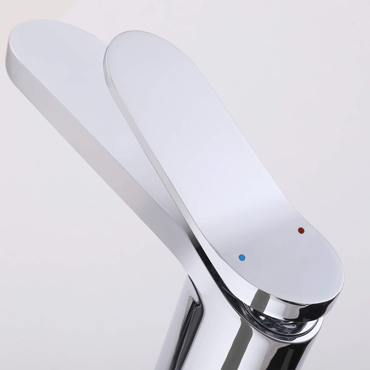 Modern Minimalist High-Flow Basin Faucet with Rigid Flat Spout