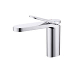 Modern Minimalist High-Flow Basin Faucet with Rigid Flat Spout