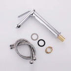 Minimalist Single Hole Single Handle Bathroom Faucet with removable aerator